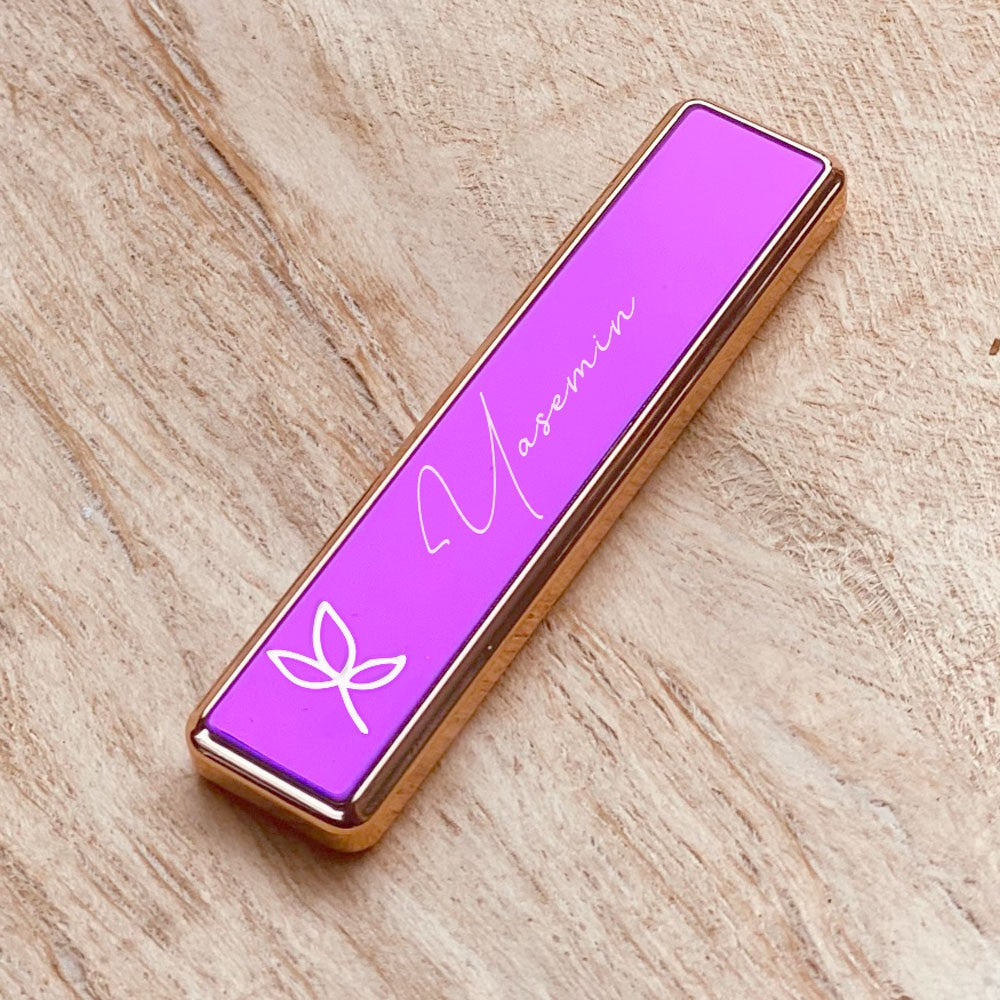 Personalised Arc Lighter USB Electric Dual Rechargeable Flameless Engraved Gift Box