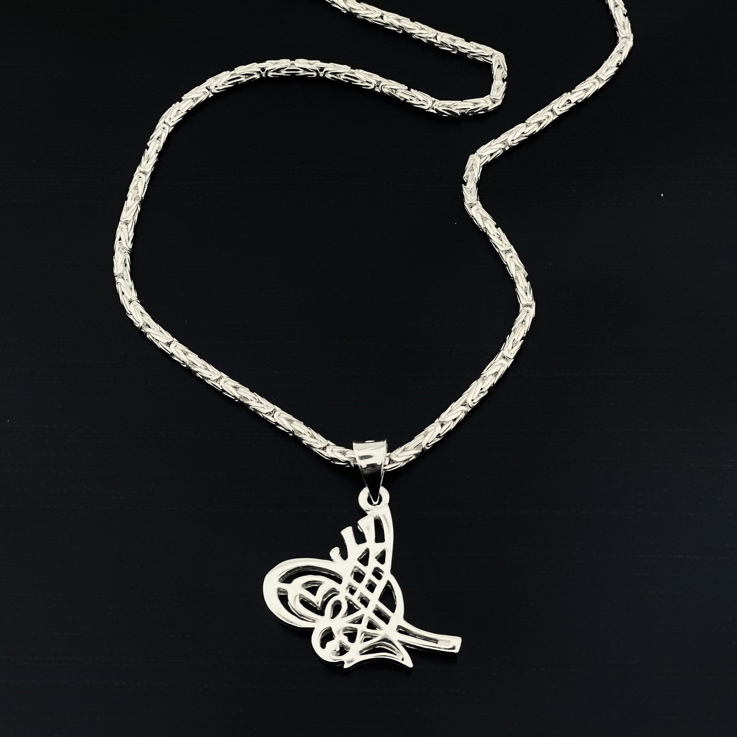 Man King Chain 925 Sterling Silver with Tugra