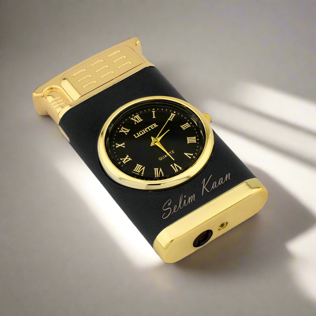 Kişiye Özel Saat Tasarımlı İsimli Çakmak