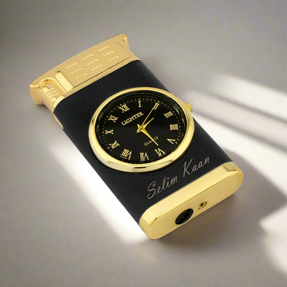 Kişiye Özel Saat Tasarımlı İsimli Çakmak