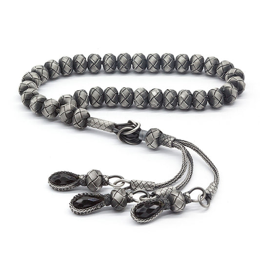 Hand Made Kazaz Knitted Silver Prayer Beads