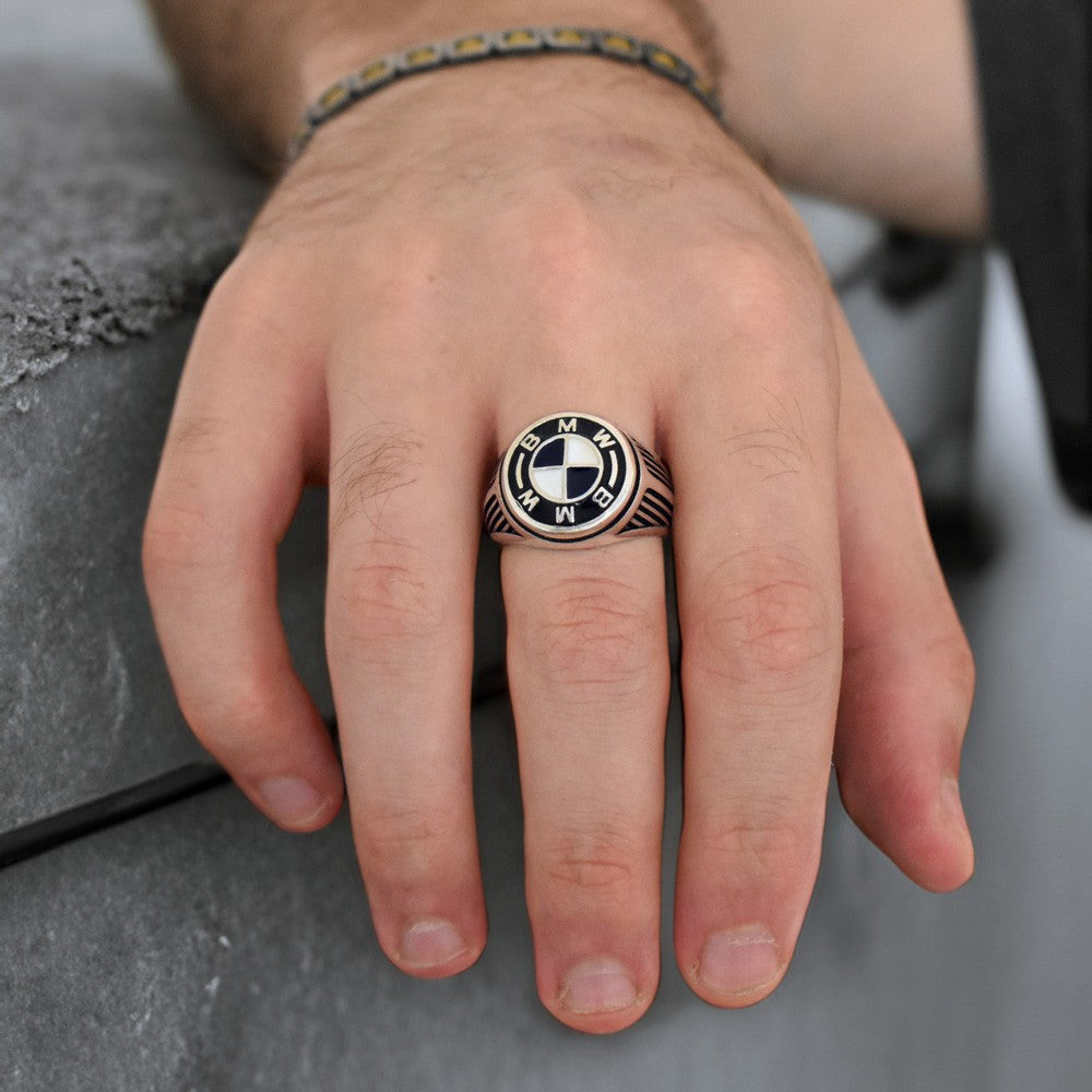 BMW Model 925 Sterling Silver Men's Ring