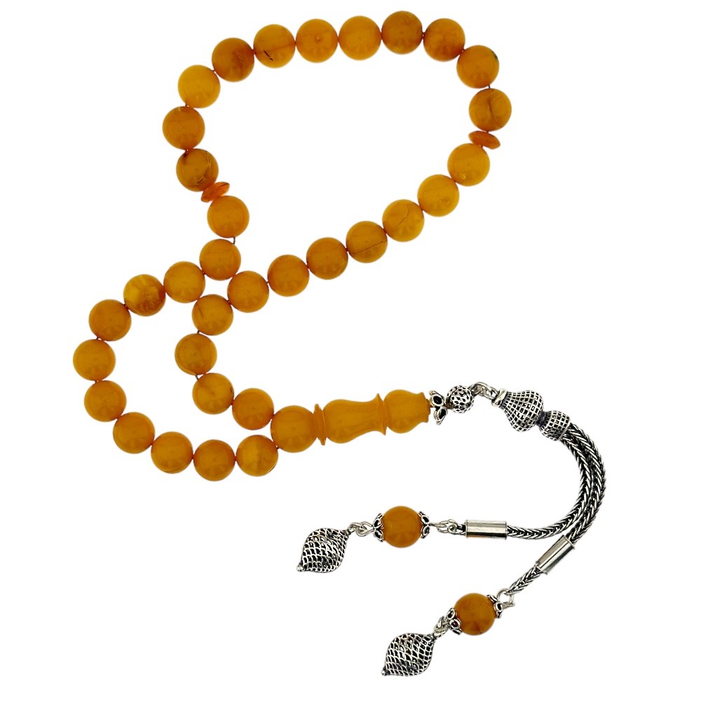 Certified Antique Amber Bead Prayer Beads