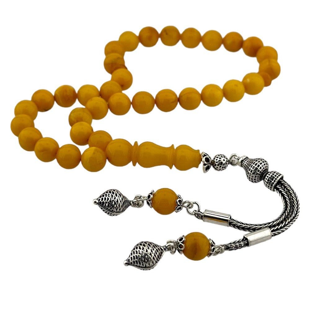 Certified Antique Amber Bead Prayer Beads