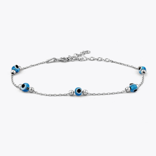 Evil Eye Bracelet In Sterling Silver