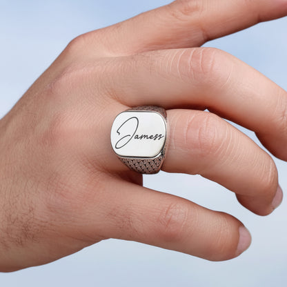 925 Ayar Gümüş isimli Erkek Yüzük -1