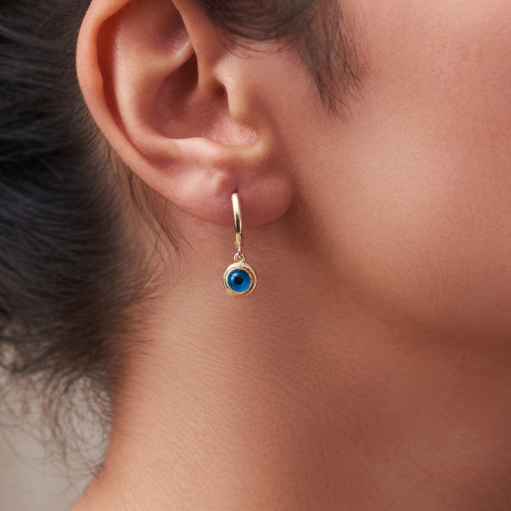 Nazar Beaded 925 Sterling Silver Earrings