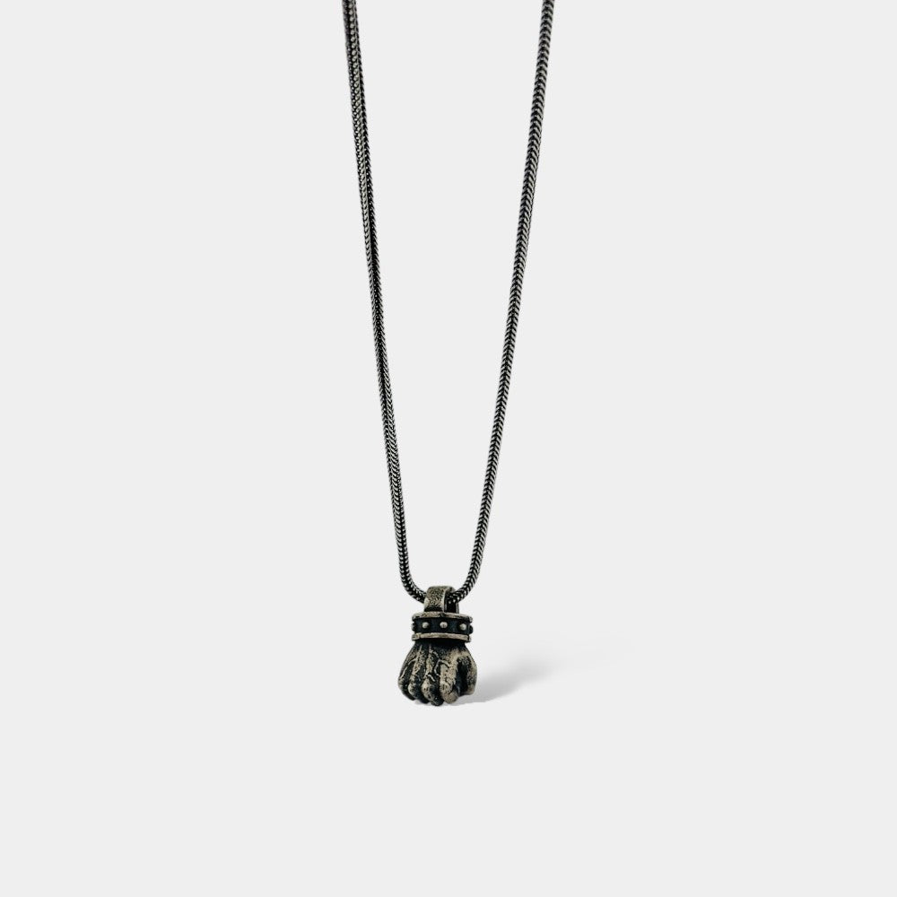 Silver Hercules' Fist Necklace