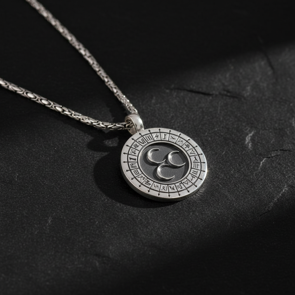 2.2 mm King Chain three crescent 925 sterling silver necklace