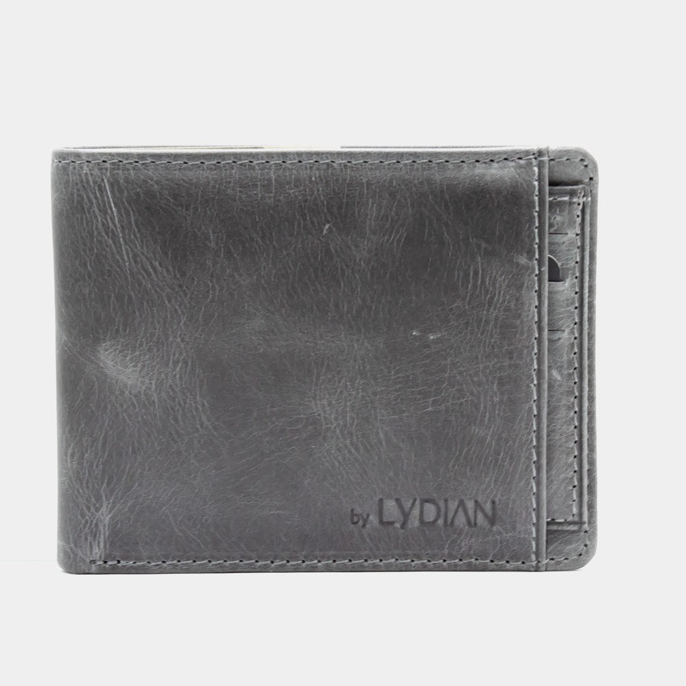 Genuine Leather Wallet Antic Grey Color