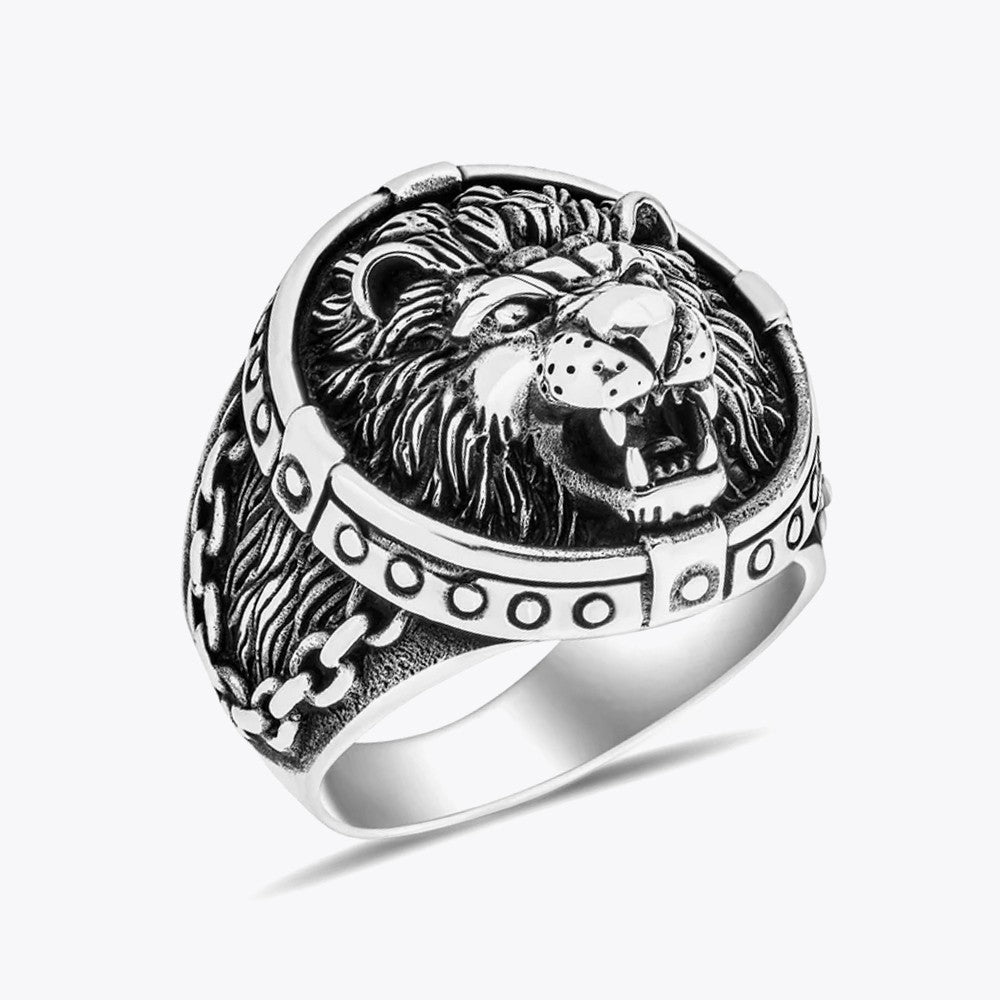 Lion Figured 925 Sterling Silver Ring