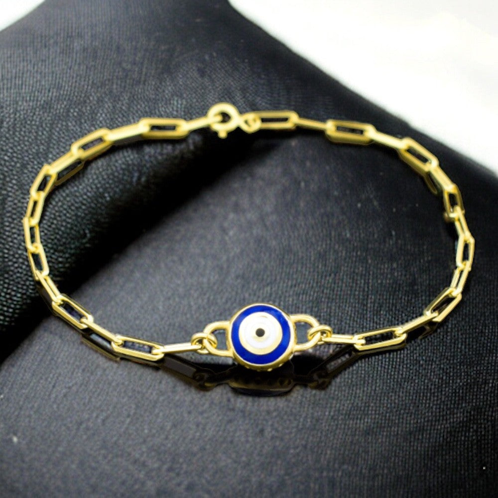 Evil Eye Bracelet In Sterling Silver