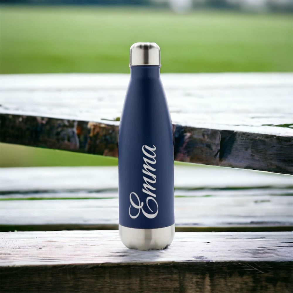 500 ml Personalized Named RVS Blue Beverage Bottle 1