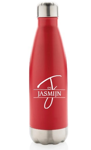 500 ml Kişiye Özel İsimli RVS Harfli Monogram İçecek Şişesi