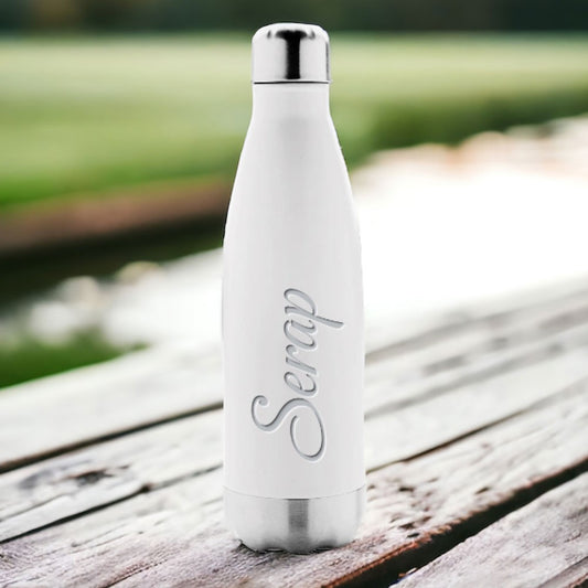 500 ml Personalized Named RVS White Beverage Bottle 1