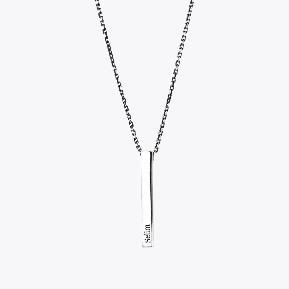 Nested Name Necklace for Men in 925 Sterling Silver