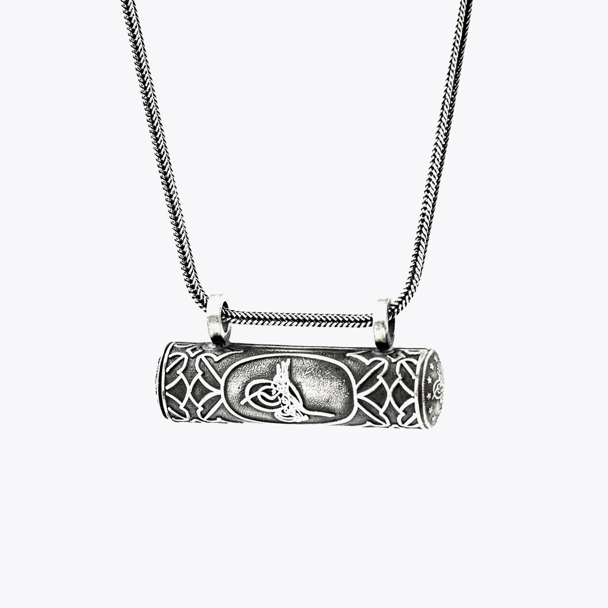 Sterling Silver Tughra Muska Necklace Jewelry