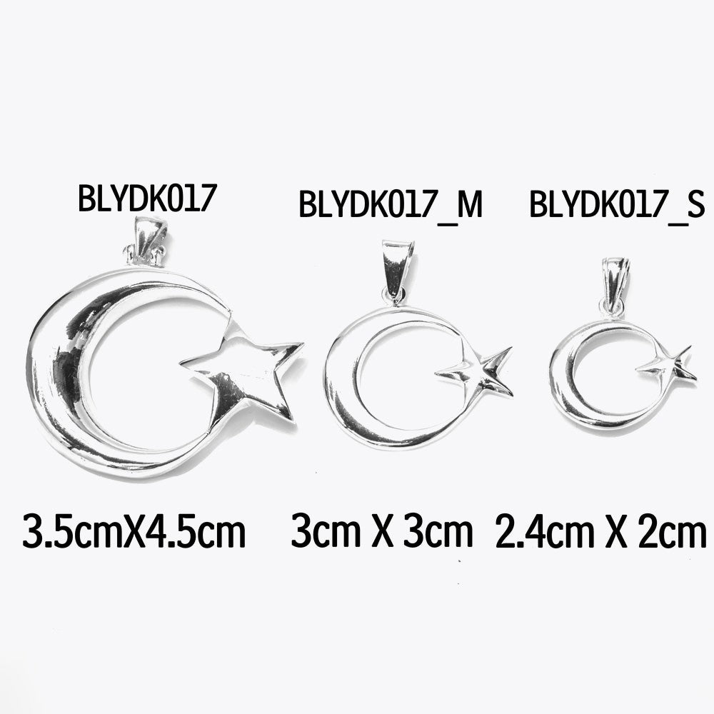 Moon Star Necklace in 925 Sterling Silver -1