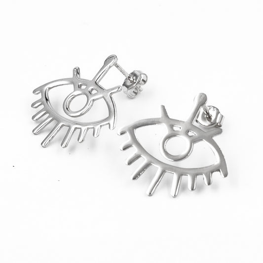 925 Sterling Silver Eye Earrings