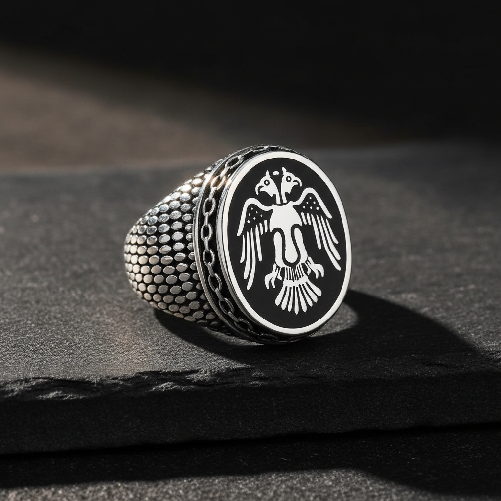 925 Sterling Silver Seljuk Eagle Ring