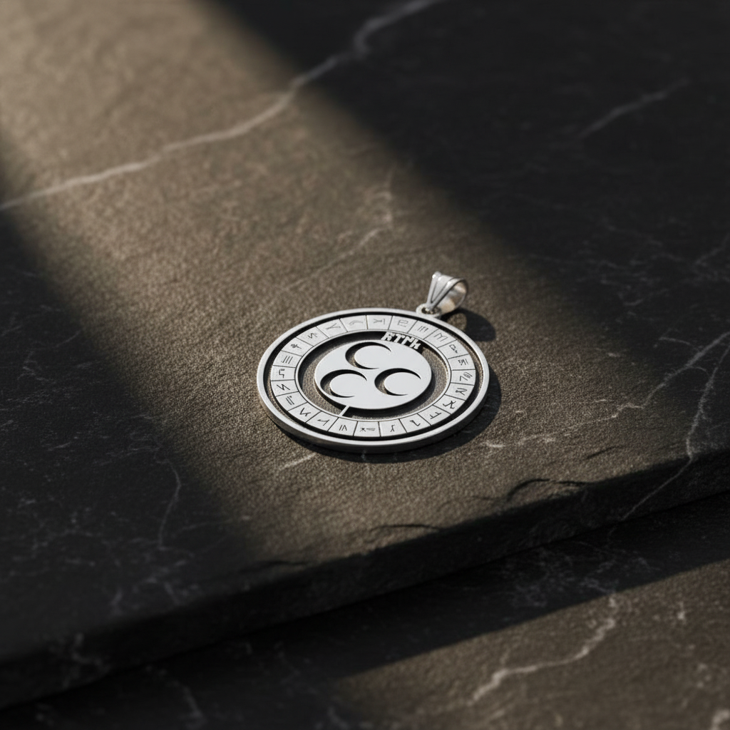 Drapeaux des tribus turques trois Crescent 925 Collier en argent sterling