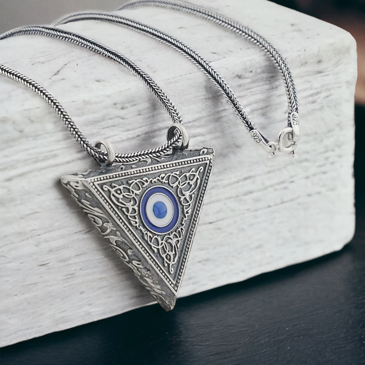 925 Sterling Silver Amulet Container Necklace