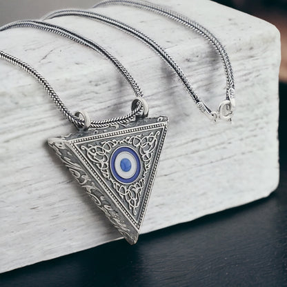 925 Sterling Silver Amulet Cup Necklace