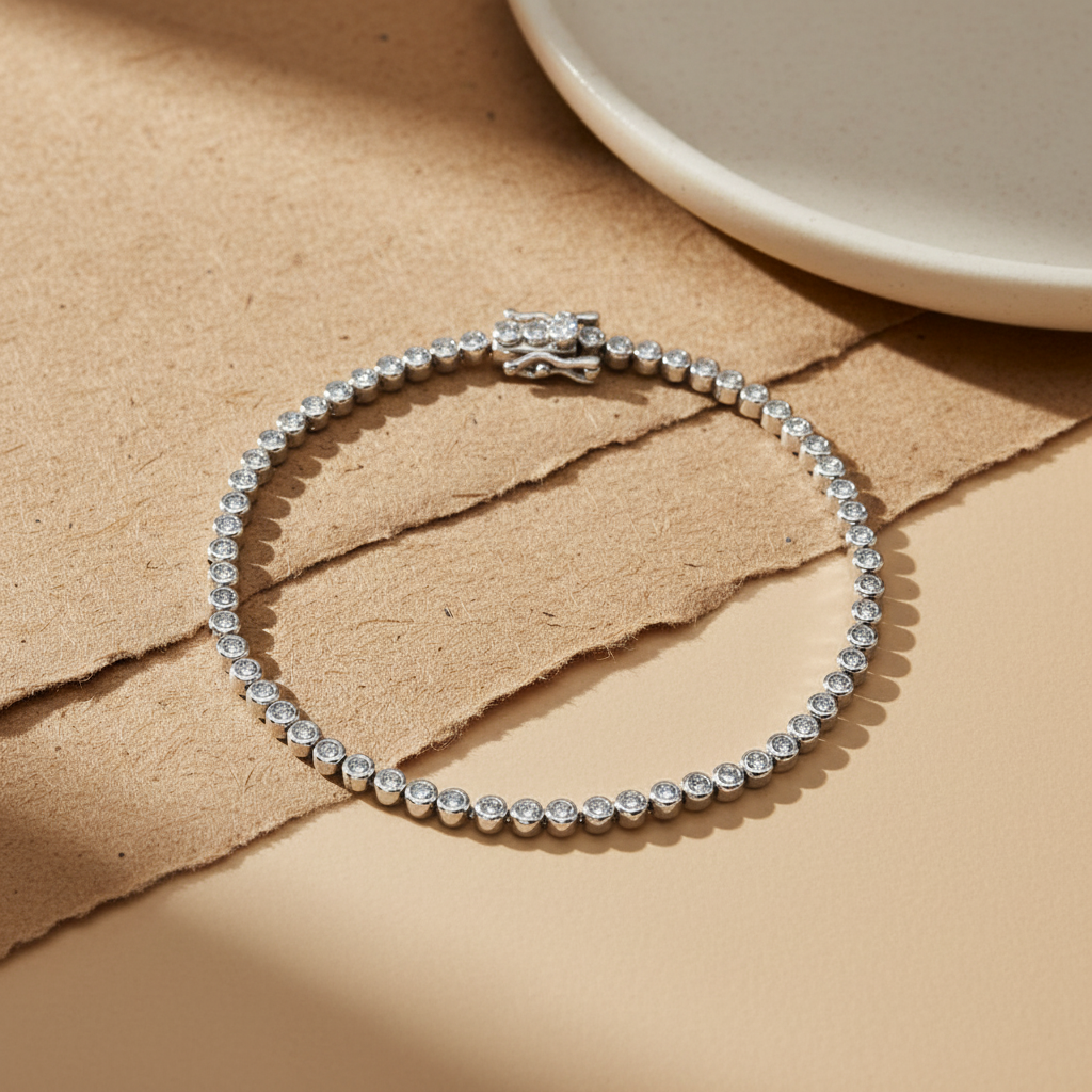 Diamond Style Su Yolu Bileklik | 925 Ayar Gümüş