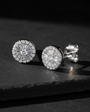 Diamond Style Silver Earrings Set