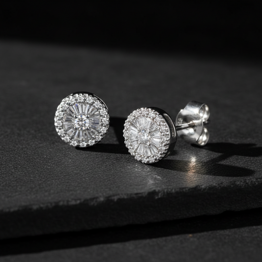 Diamond Style Gümüş Küpe Seti