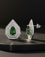 Ice Cut Zircon and Fuzy Earrings