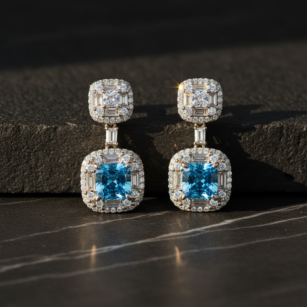 Aqua Blue Earrings