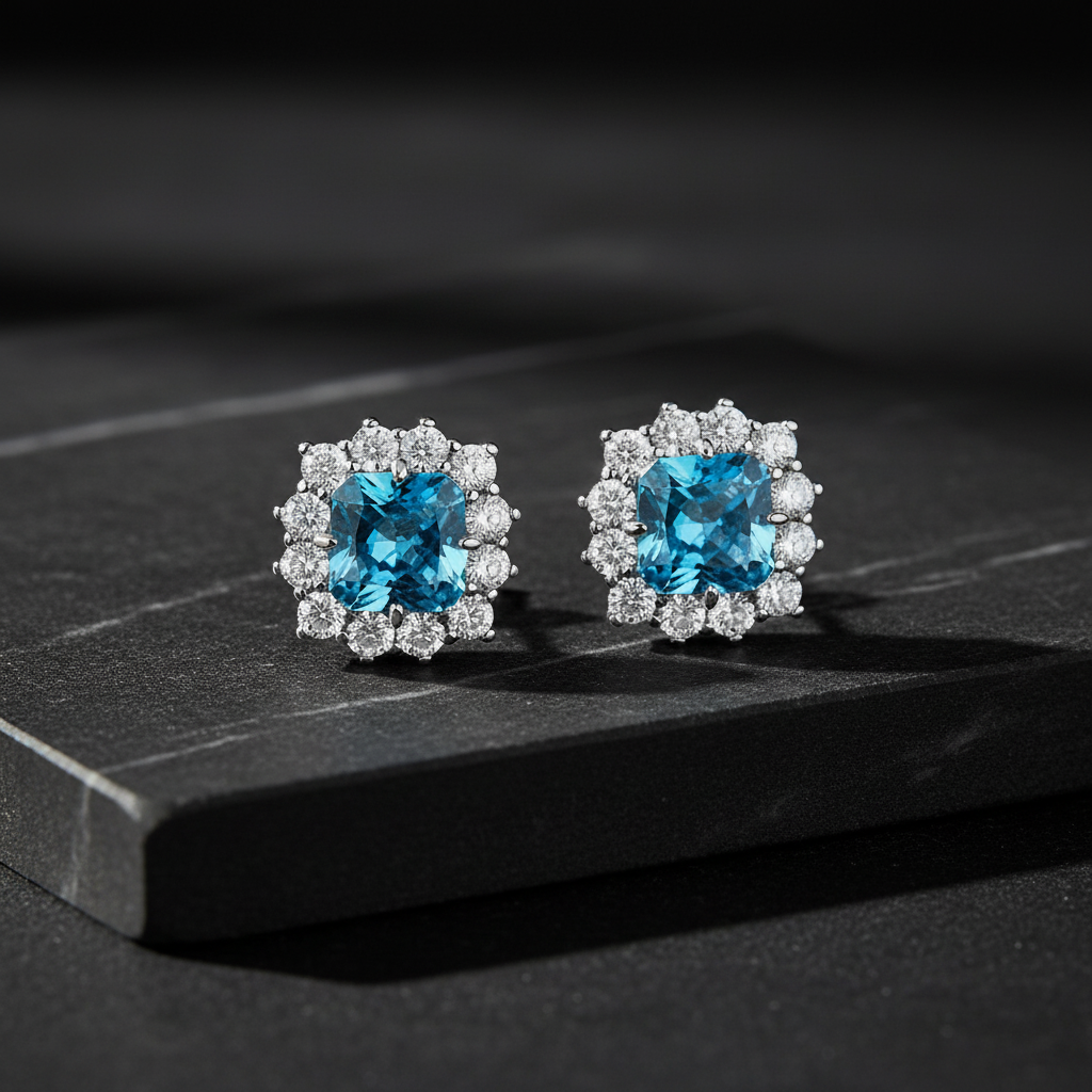 Aqua Blue Küpe