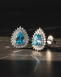 Aqua Blue Drop Earrings