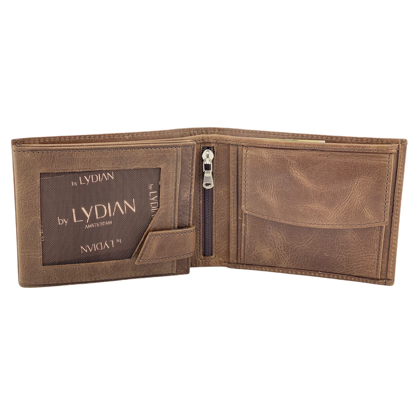 Wooden Boxed Leather Wallet and Watch Lighter Gift Set - Customizable