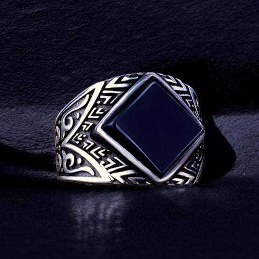 Black Onyx 925s Silver Ring