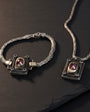 Moon Star Necklace Bracelet Set - 925 Sterling Silver