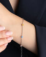 Colorful Evil Eye Bracelet | 925 Sterling Silver