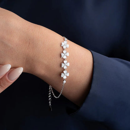 925er Sterling Silber Armband mit Herz & Zirkonia – Trendiges Design