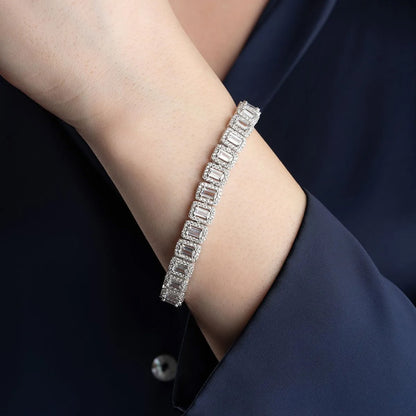 Bracelet en pierre de baguette - 925 argent sterling