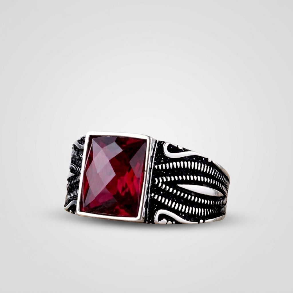 Bague Homme Onyx Crown | Argent 925