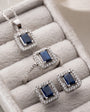 Blue Aura Blue Zirconia Jewelry Set | 925 Sterling Silver