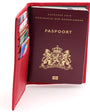 Kişiye Özel Kırmızı Renkli Gerçek Deri Pasaportluk