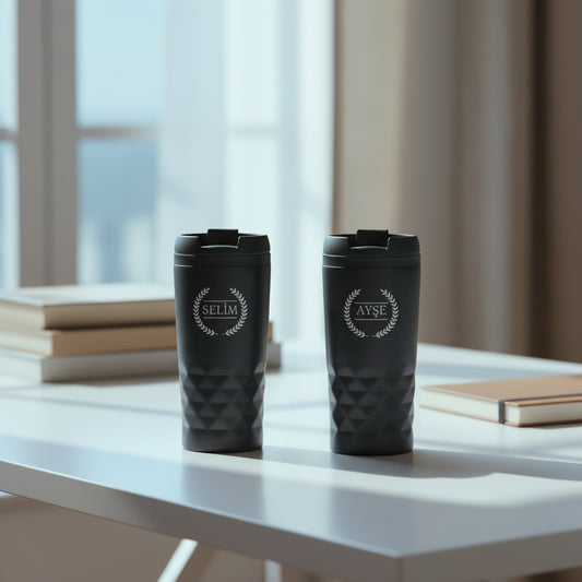 Becher Edelstahl beschriften lassen Set