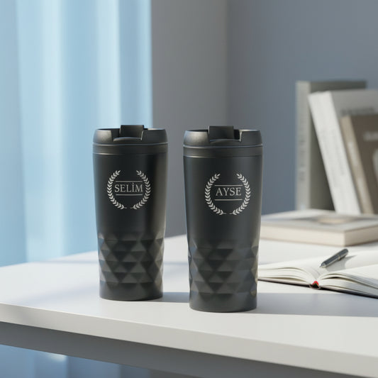 Becher Edelstahl beschriften lassen Set