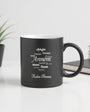 Black porcelain cup named with my mother designed