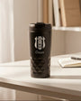 Personalized named rvs black thermos cup