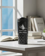 Rvs black thermos cup named logolu