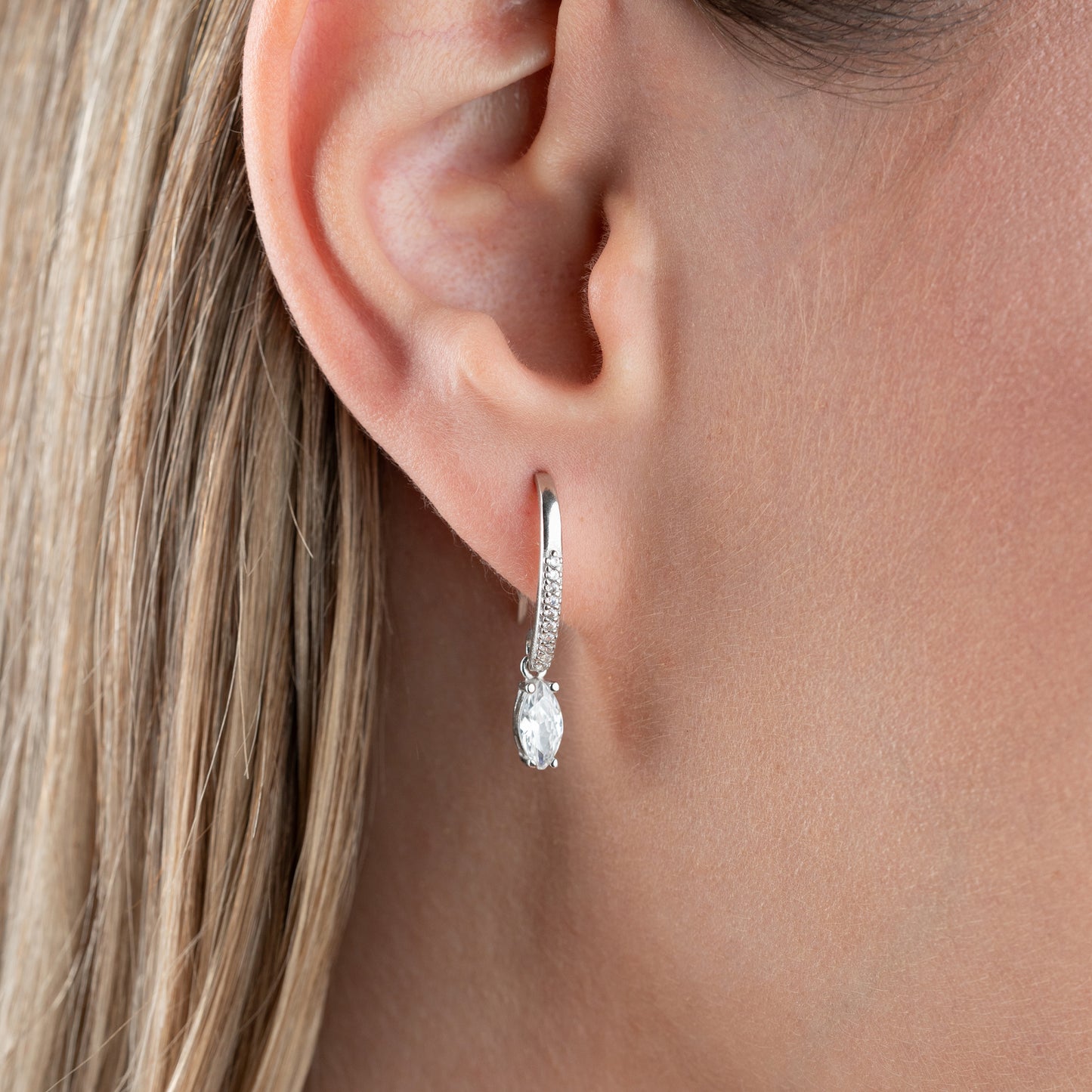 Marquise Zirkonia Ohrringe | 925 Silber