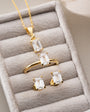 Lumière Baguette Jewelry Set | 925 Sterling Silver 